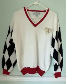 La Costa Spa L V Neck Cardigan Sweater Vtg 90’s Preppy Old Money academia