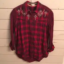 NEW altard state western plaid button down…