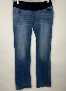 Liz Lange Maternity Under Belly Pull On Bootcut Jeans Sz 4