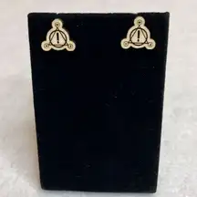 Panic at the Disco Logo Wood Stud Earrings