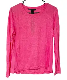 Marc by Marc Jacobs Size Medium 100% Linen Pink Thin‎ Knit Long Sleeve Top NEW