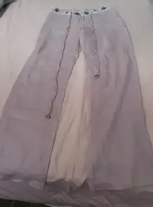 Vintage Pink Beaded Wide-Leg Pants