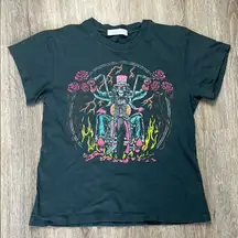 Daydreamer “Just Passing Through” Skeleton Motorcycle Distressed Tee