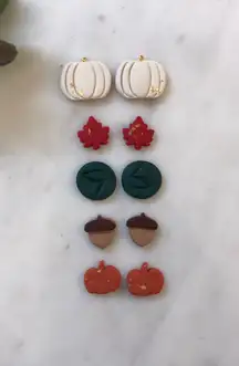 Polymer Clay Earrings Fall Stud Pack