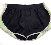 Soffe Athletic Gym Shorts Women's Small Elastic Waist Activewear Black‎ Mint