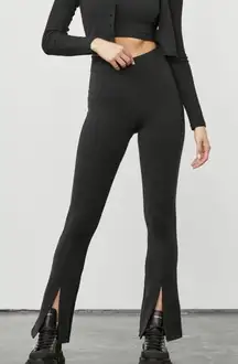 ALO YOGA Flutter Front Slit Flare Legging Black Small