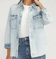Silver Jeans Co. Women's Denim Jacket (Shacket), Medium, Washed Blue, NWT