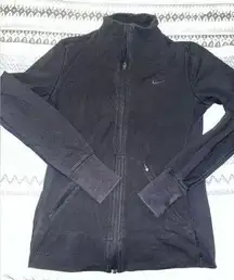 Nike dri-fit black‎ zip up jacket size M