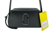 Marc Jacobs New With Tags The Slingshot/ Snapshot Black Leather Handbag Purse