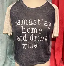 Gray and White Graphic Tee