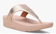 FitFlop Women's T-Bar‎ LULU Leather Toepost Rose Gold Size 11