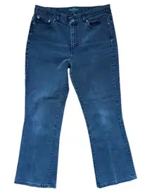 Lauren Jeans Co Ralph Lauren Women's Size 10 Bootcut Denim Jeans Dark Wash Black