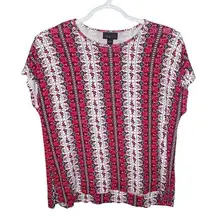 J Jill wearever collection ethnic floral print top size XS
