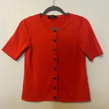Jones Wear burnt orange short sleeve cardigan size small