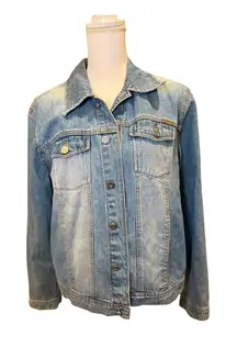Vintage 1990s Calvin Klein Faded Denim Jacket, XL