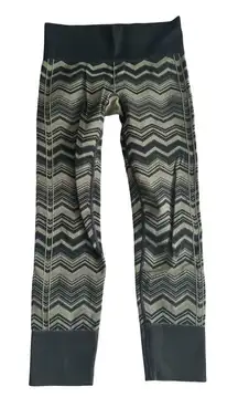 LULULEMON Green Patterned Seamless Training Leggings Size 6