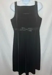 Vintage 90's Shelli Segal Velvet Black Dress Regency Dark Coquette Goth SIZE 12