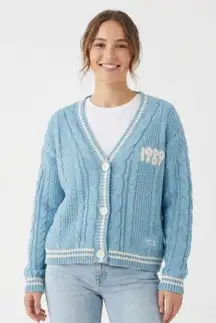 Taylor Swift 1989 Women’s Cable Knit Cardigan Size XS / SM Light Blue