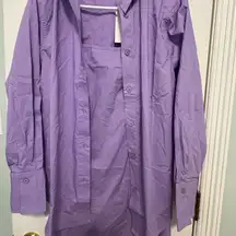 Triple Threads Lavender Shirt Dress Set (NWT) – Size M