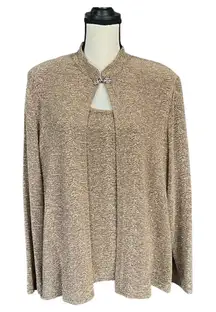 Vintage R & M Richards Sparkle 2 piece Jacket & Tank. SZ. 18