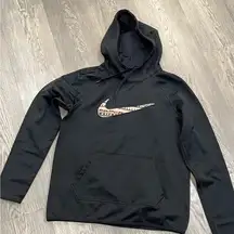 Nike Therma-Fit Swoosh Logo Pullover Hoodie Women’s Small Black