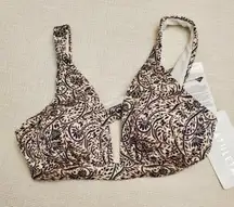 Athleta Womens Bikini Top Size Small‎ Multicolor Aqualuxe Batik Paisley NEW