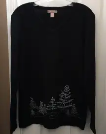 FINAL MARKDOWN Festive white stag holiday sweater medium