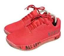 NOBULL All Love Trainers Sneakers Red Lifting Crossfit Shoes‎ Mens 8 Womens 9.5
