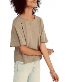 Texture & Thread Flutter-Sleeve Top Size M