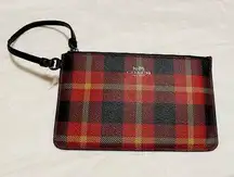 Coach NEW  Wristlet Buffalo Plaid Gingham Print Bag