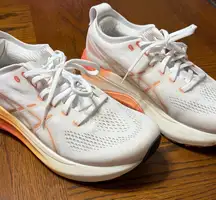 Women's Gel Kayano 31 ASICS White and Orange Athletic Shoe