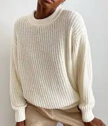 Wilfred Cream Essential Chenille Crewneck sweater size small