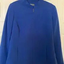 Pendleton Royal Blue Full Zip Blazer, Shoulder Pads, Womens 6