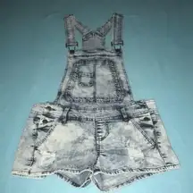 BLUE SPICE overall distressed shorts Y2K size 5