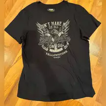 Wrangler x yellowstone don’t make be go‎ Beth Dutton on you tee size MED cowgirl