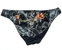 Guess USA Vintage Y2K Women’s Size S Black Tattoo Print Back Bikini Bottom