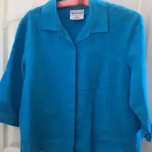 FINAL MARKDOWN Ladies westbound linen blouse medium