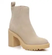 Brand New Dolce Vita Cream Ankle Booties with Chunky Sole