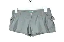 Split Y2K Tan Low Rise Shorts Pockets Casual Size 7