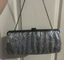 Steve Madden Metallic Silver Evening Bag