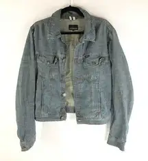 Calvin Klein Womens Denim Jacket Vintage Retro Trucker 100% Cotton L