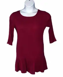 Xhilaration Beach Cover Up Open Back Tassel Details Cranberry Color size small