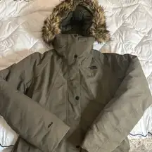 The North Face  forest green 550 long dry vent parka