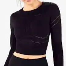 Fabletics Jaymee mesh long sleeve top size large