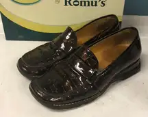 Hells‎ comfort by Romu’s brown Sioux 8170 croc print patent women’s size 37