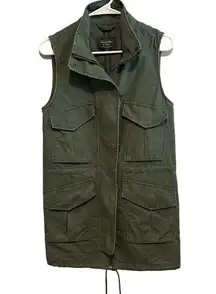 Abercrombie & Fitch Military Utility Cargo Zip Vest Z12