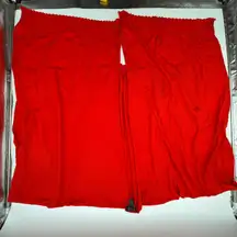 Forté Cashmere Red Merino Wool Silk Cardigan Sweater Wrap O/S