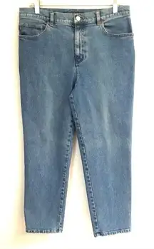 Lauren Jean Co. denim high waisted straight leg mom light wash jeans 10P