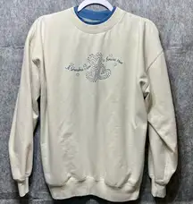 Vintage Grandma Sweatshirt Large Crewneck Rhinestones Embroidered Mc Sportswear‎