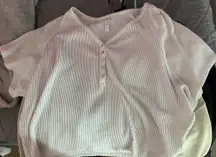 white ribbed blouse